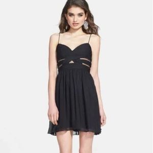 Hailey Logan by Adrianna Papell Black Spaghetti Strap Dress, Size 1/2 (Juniors)